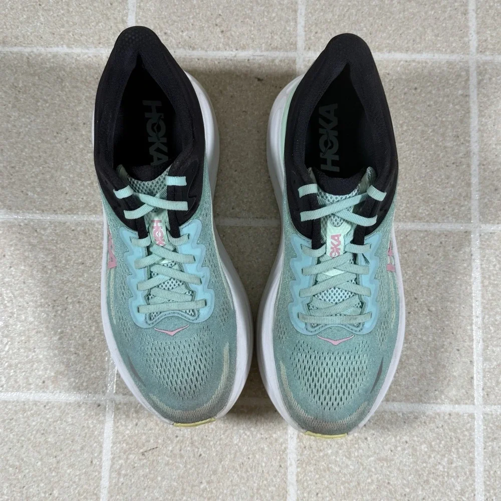 Hoka One One Bondi 9 Womens Size 10 B Blue Spark Mint Fluorite 1162014 BTF